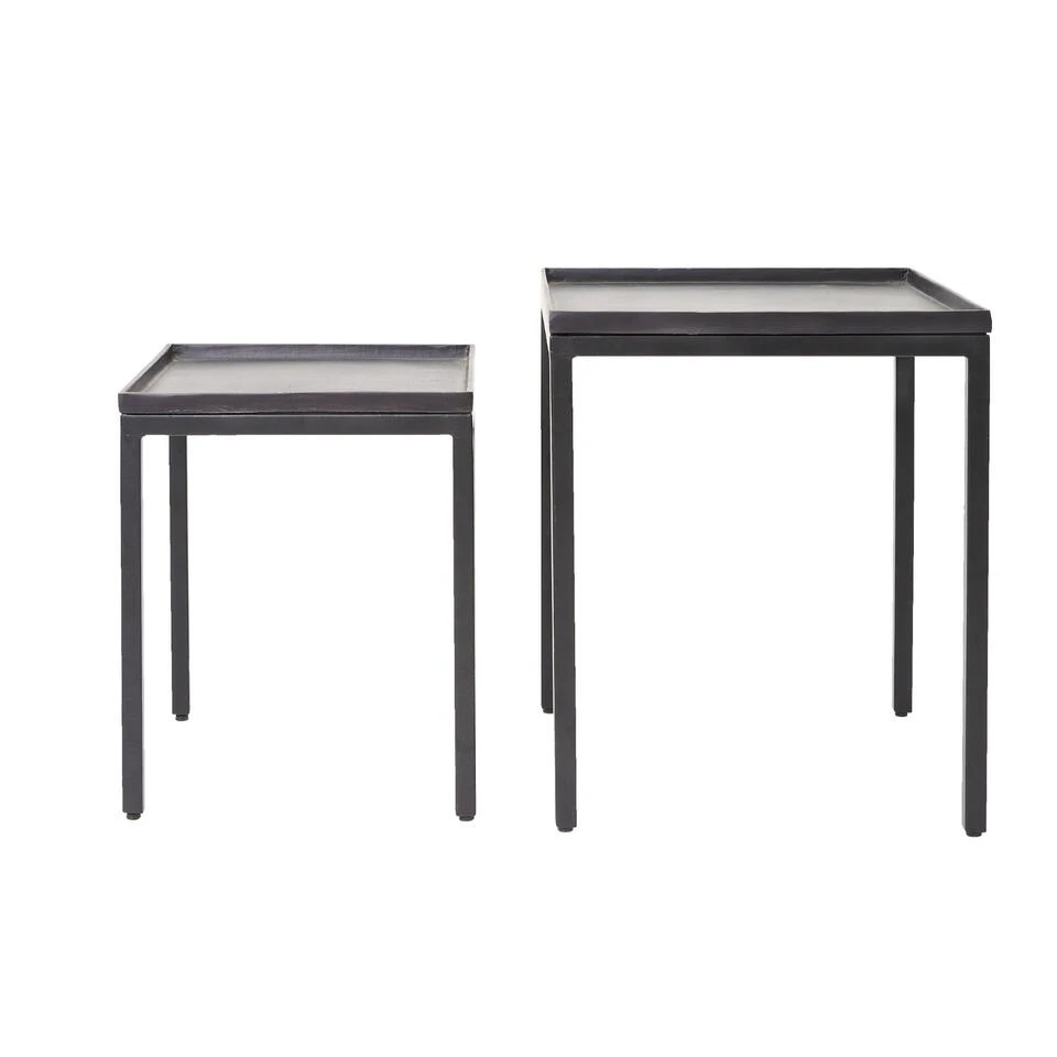 Bijzettafel Kendra - Zwart - Set 4 Bijzettafel Kendra - Zwart - Set - Afbeelding 2