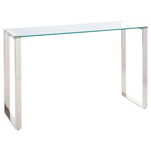 Beliani Consoletafel TILON - Zilver Veiligheidsglas
