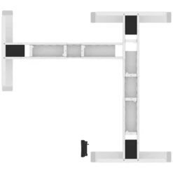 Elektrisch Verstelbaar Bureau Natuur Eik - Hoek Zit-sta Frame Grijs -Woonmeubelwinkel 1000097798 0103