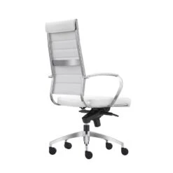 Bureaustoel Granada Wit - 100% Leder -Woonmeubelwinkel 1000097814 0103