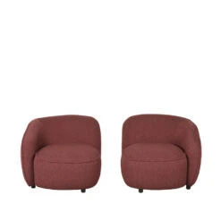 LABEL51 Fauteuil Livo Links - Winered - Boucle -Woonmeubelwinkel 1000097883 0103