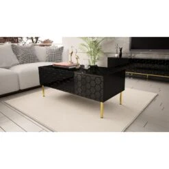Salontafel Hexa 49x120x55 Zwart -Woonmeubelwinkel 1000098227 0103