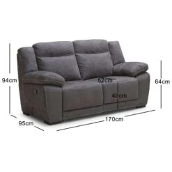 Bank Dean 2-zits - Antraciet -Woonmeubelwinkel 10100916 9600