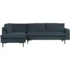WOOOD Hoekbank Arwin Links - Staalblauw -Woonmeubelwinkel 10101952