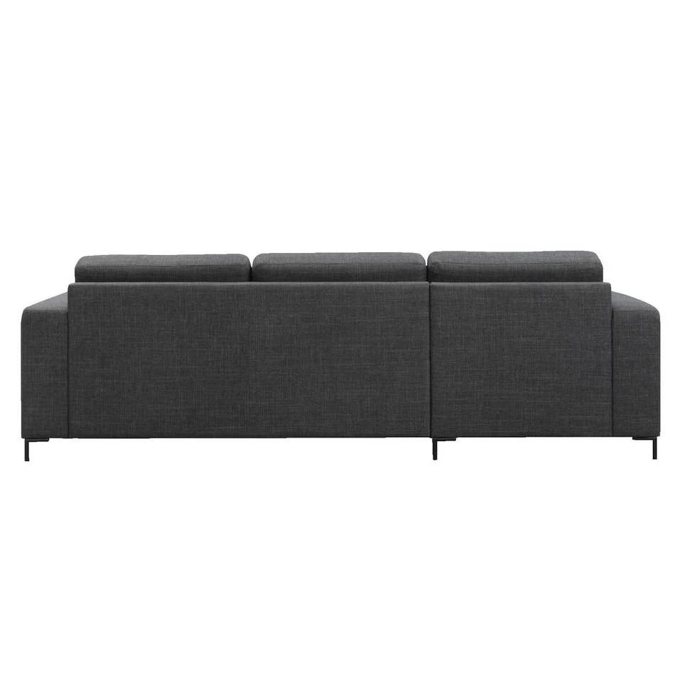 Hoekbank Tom Stof Basel - Donkergrijs 6 Hoekbank Tom Stof Basel - Donkergrijs - Afbeelding 4