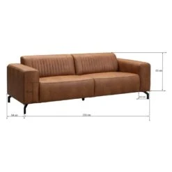 Bank Otis - 3-zits - Cognac -Woonmeubelwinkel 10112062 9600