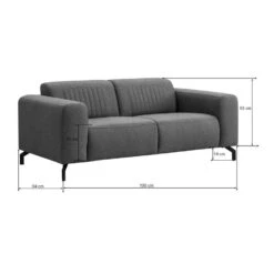 Bank Otis 2-zits - Donkergrijs -Woonmeubelwinkel 10112079 9600