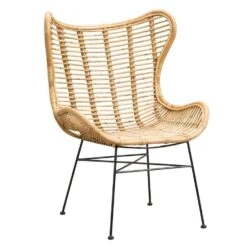 Fauteuil Jasmine - Rotan/metaal - Naturel -Woonmeubelwinkel 10207005 0300