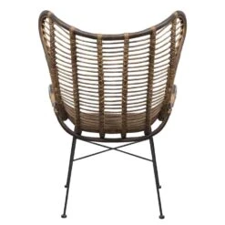 Fauteuil Jasmine - Rotan/metaal - Bruin -Woonmeubelwinkel 10207008 0900