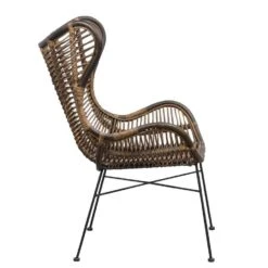 Fauteuil Jasmine - Rotan/metaal - Bruin -Woonmeubelwinkel 10207008 8000