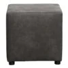 Hocker Nando - Antraciet - Stof Preston - 46x46x46 Cm 1 Hocker Nando - Antraciet - Stof Preston - 46x46x46 Cm -Woonmeubelwinkel 10209445