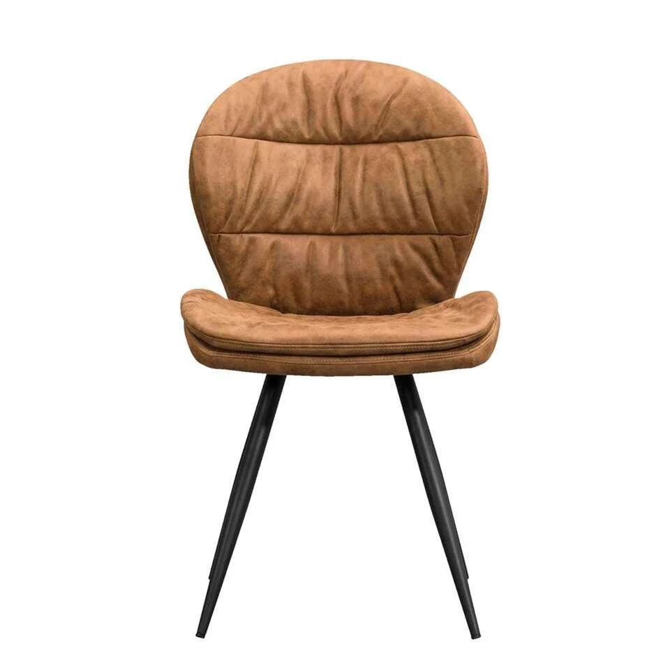 Eetkamerstoel Lenn - Stof - Cognackleur 3 Eetkamerstoel Lenn - Stof - Cognackleur