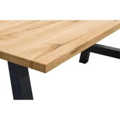 UMIX Eettafel Houston X-poot - 75x180x90 Cm - Eiken/zwart -Woonmeubelwinkel 10403611 9002