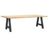 UMIX Eettafel Houston A-poot - 75x240x100 Cm - Eiken/zwart -Woonmeubelwinkel 10403625
