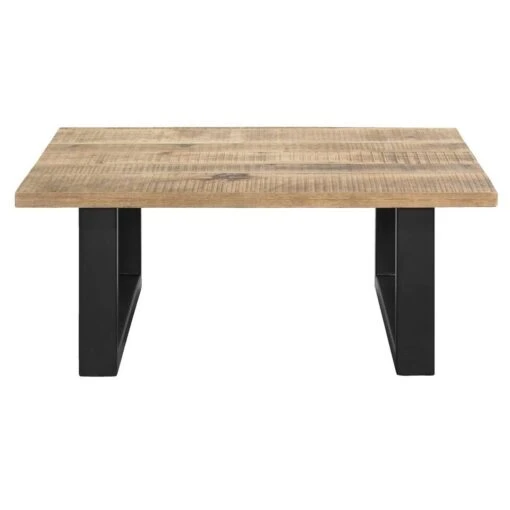 Salontafel Trevor - Bruin/zwart - 42x100x100 Cm