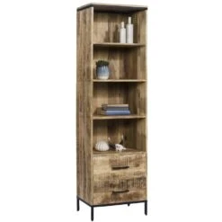 Boekenkast Trevor - Bruin - 55x190x40 Cm -Woonmeubelwinkel 10603252 0330