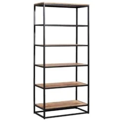 Boekenkast Logan - Mangohout - 180x80x40 Cm 7 Boekenkast Logan - Mangohout - 180x80x40 Cm -Woonmeubelwinkel 10609804 0300