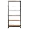 Boekenkast Logan - Mangohout - 180x80x40 Cm -Woonmeubelwinkel 10609804
