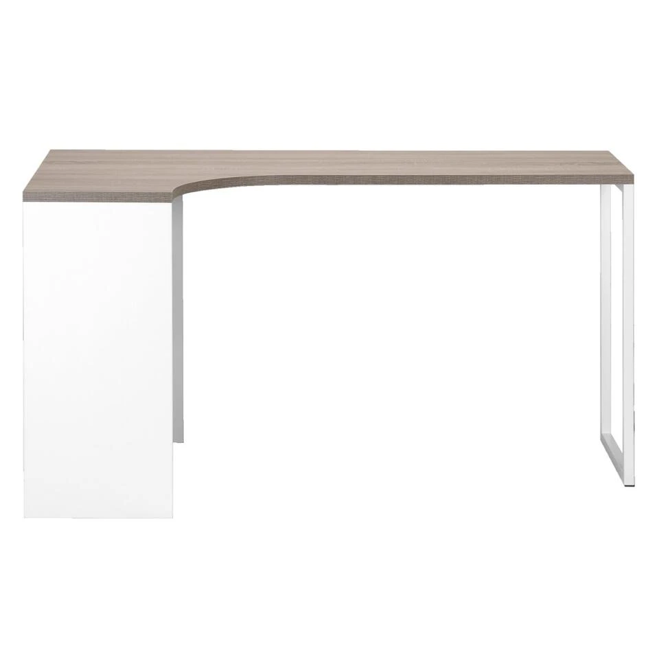 Hoekbureau Hannover - Wit/truffel - 76,8x145x81 Cm 3 Hoekbureau Hannover - Wit/truffel - 76,8x145x81 Cm