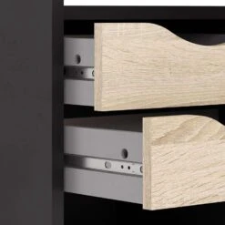 Hoekbureau Hannover - Zwart/eikenkleur - 76,8x145x81 Cm 9 Hoekbureau Hannover - Zwart/eikenkleur - 76,8x145x81 Cm -Woonmeubelwinkel 11300790 9001