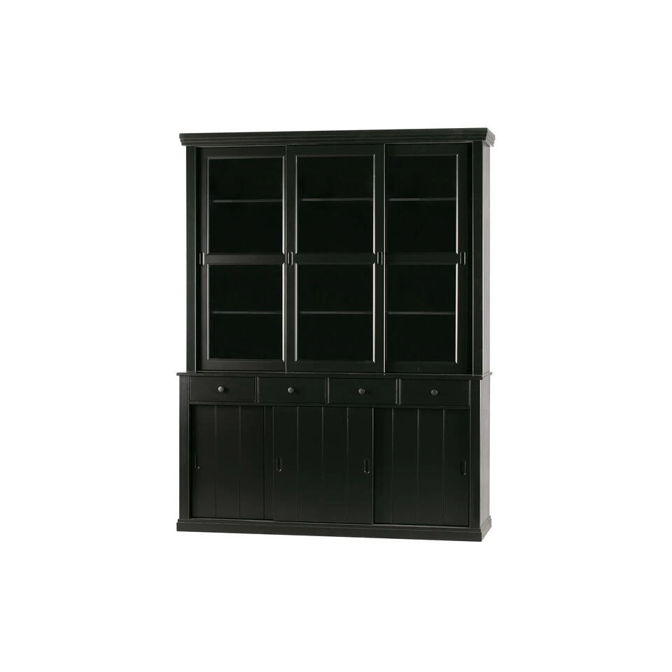 WOOOD Winkelkast Lagos - Grenen - Zwart - 214x166x48 3 WOOOD Winkelkast Lagos - Grenen - Zwart - 214x166x48