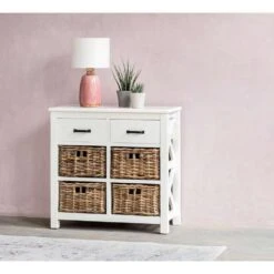 Ladekast Valerie 6 Lades - Off-white - 68x70x33 Cm -Woonmeubelwinkel 11900788 1001