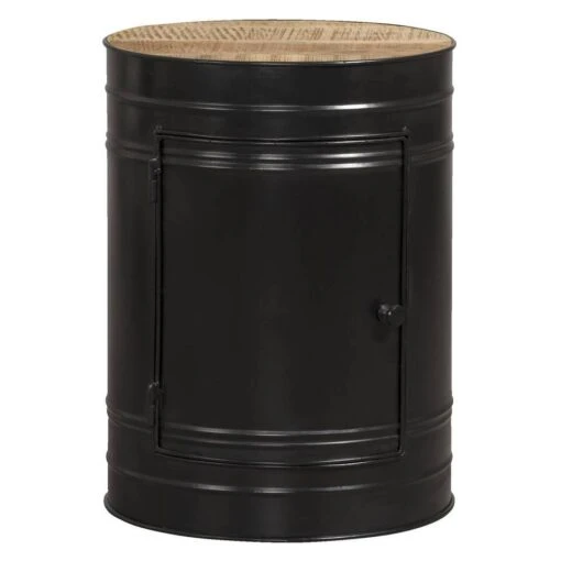 Bijzettafel Liam - Zwart - 55xØ40 Cm