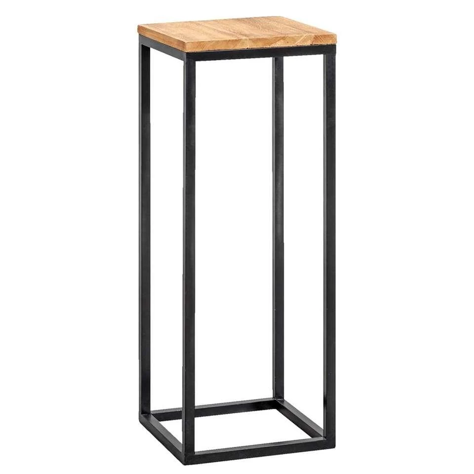 Plantentafel Gijs - Naturel/zwart - 79x30x30 Cm 3 Plantentafel Gijs - Naturel/zwart - 79x30x30 Cm