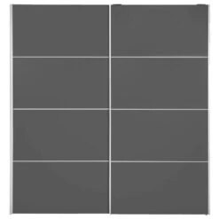 Schuifdeurkast Verona - Antraciet - 200x182x64 Cm