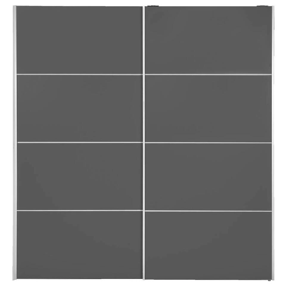 Schuifdeurkast Verona - Antraciet - 200x182x64 Cm 3 Schuifdeurkast Verona - Antraciet - 200x182x64 Cm