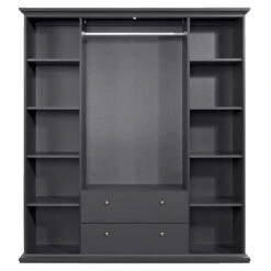 Kledingkast Amber - Antraciet - 200,6x181x60,5 Cm 8 Kledingkast Amber - Antraciet - 200,6x181x60,5 Cm -Woonmeubelwinkel 12402740 0220