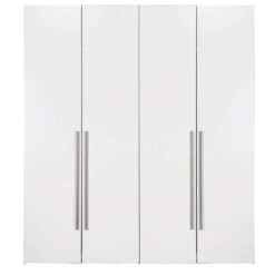 Kledingkast Bergen 4-deurs - Wit - 219x196x59,5 Cm