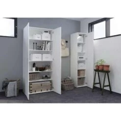 Kledingkast Space 1-deurs - Wit - 175,4x39,4x41,5 Cm -Woonmeubelwinkel 12402879 9053