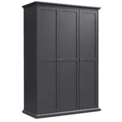 Kledingkast Amber - Antraciet - 201x139x61 Cm -Woonmeubelwinkel 12403205 0300