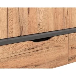 Kledingkast Harvey - Donker Eiken-/antracietkleur - 193x141x58 Cm -Woonmeubelwinkel 12403490 9000