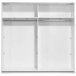 Schuifdeurkast Napoli Wit/grijs Softclose - 210x215x60 Cm -Woonmeubelwinkel 12403720 0220