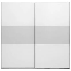 Schuifdeurkast Napoli Wit/grijs Softclose - 210x215x60 Cm