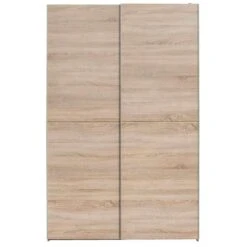 Schuifdeurkast Calais - Eikenkleur - 195,5x125x38 Cm