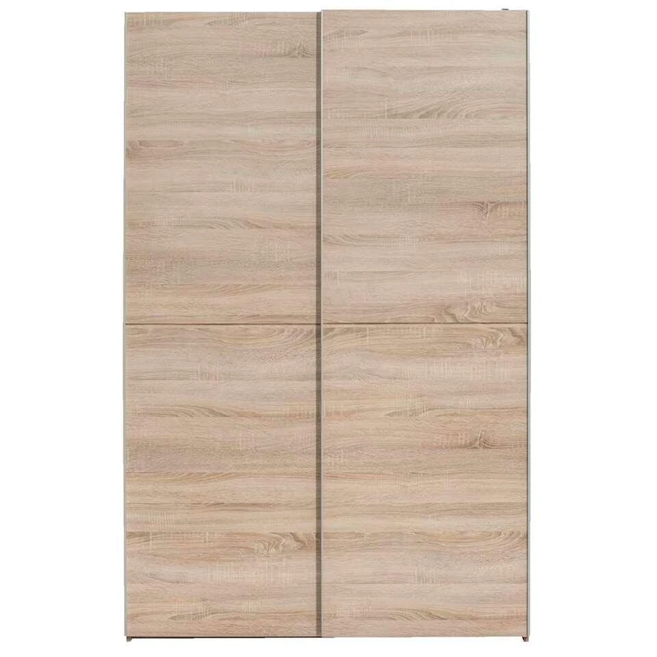 Schuifdeurkast Calais - Eikenkleur - 195,5x125x38 Cm 3 Schuifdeurkast Calais - Eikenkleur - 195,5x125x38 Cm