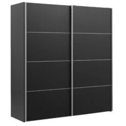 Schuifdeurkast Verona Antraciet - Zwart - 200x182x64 Cm -Woonmeubelwinkel 12403815 0300