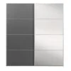 Schuifdeurkast Verona Antraciet - Antraciet/spiegel - 200x182x64 Cm 1 Schuifdeurkast Verona Antraciet - Antraciet/spiegel - 200x182x64 Cm -Woonmeubelwinkel 12403865