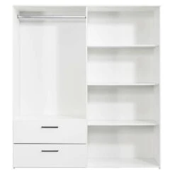 Kledingkast Orleans 4 Deurs - Wit - 201x181x58 Cm 8 Kledingkast Orleans 4 Deurs - Wit - 201x181x58 Cm -Woonmeubelwinkel 12403910 0220