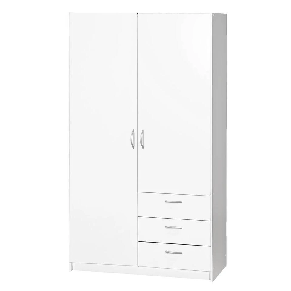 Kledingkast Varia 2-deurs - Wit - 175x97x50 Cm 4 Kledingkast Varia 2-deurs - Wit - 175x97x50 Cm - Afbeelding 2