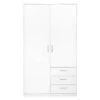 Kledingkast Varia 2-deurs - Wit - 175x97x50 Cm -Woonmeubelwinkel 12404025