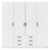 Kledingkast Sprint 4-deurs - Wit - 200x196x50 Cm -Woonmeubelwinkel 12404210