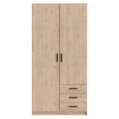 Kledingkast Sprint 2-deurs - Eikenkleur - 200x98,5x50 Cm