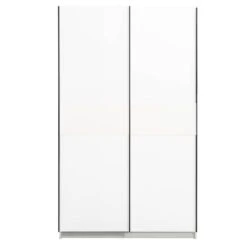 Schuifdeurkast Genua - Wit - 204x122x60 Cm