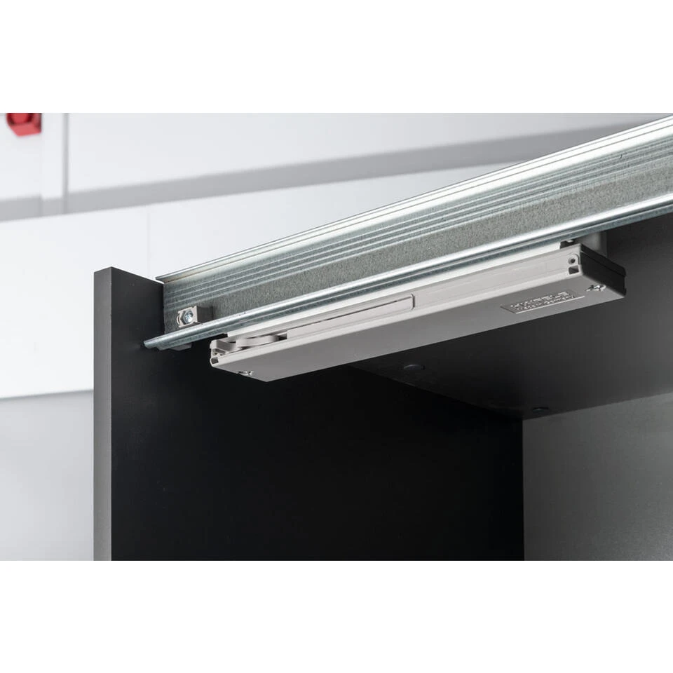 Schuifdeurkast Genua - Antraciet/eikenkleur - 204x122x60 Cm 6 Schuifdeurkast Genua - Antraciet/eikenkleur - 204x122x60 Cm - Afbeelding 4