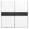 Schuifdeurkast Genua - Wit/antraciet - 204x200x60 Cm -Woonmeubelwinkel 12404425