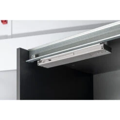 Schuifdeurkast Genua - Antraciet/wit - 204x200x60 Cm -Woonmeubelwinkel 12404460 9001